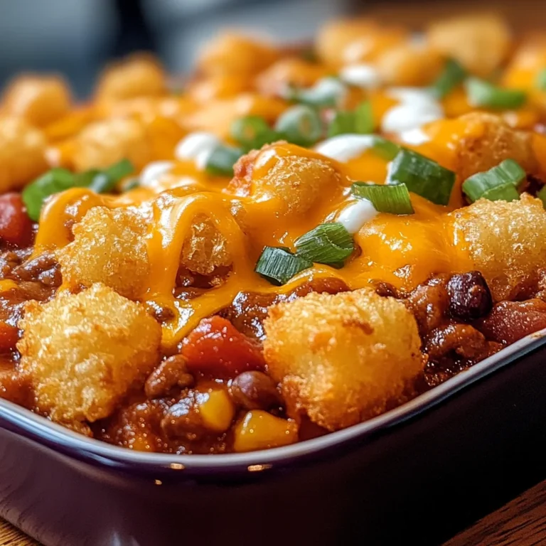 Crispy Tot Chili Casserole