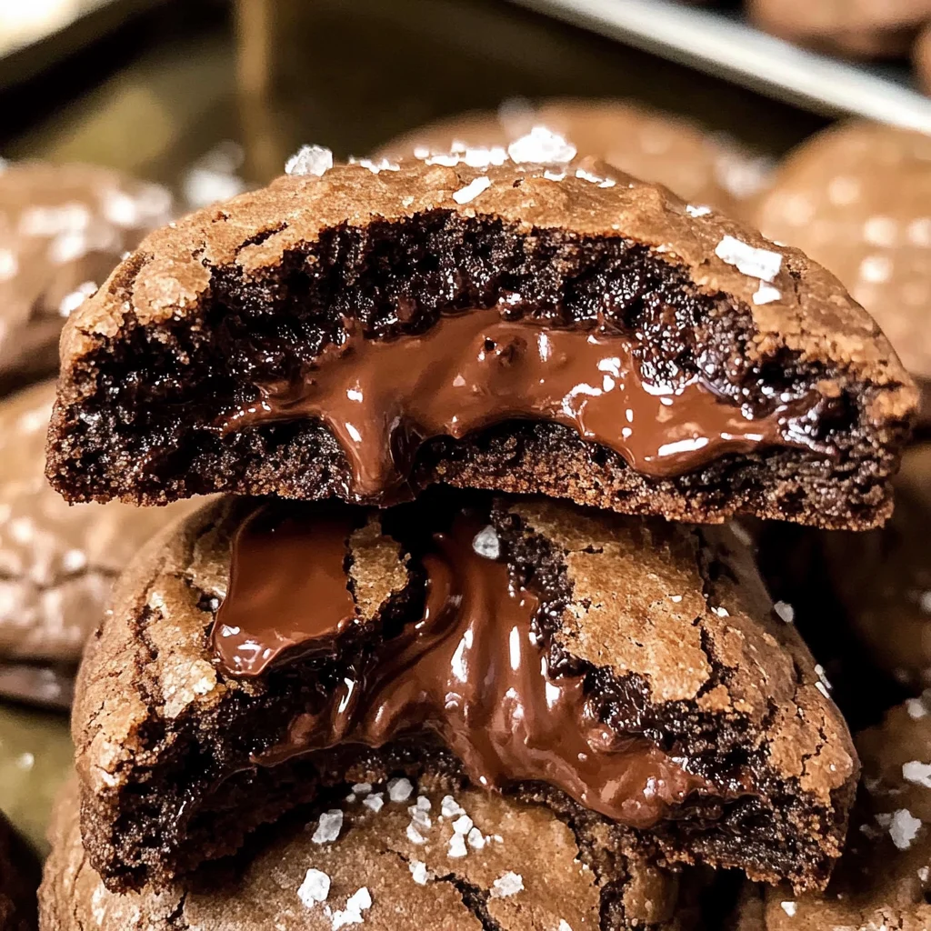 Nutella Chocolate Lava Cookies