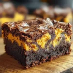 Pumpkin Cream Cheese Swirl Brownies