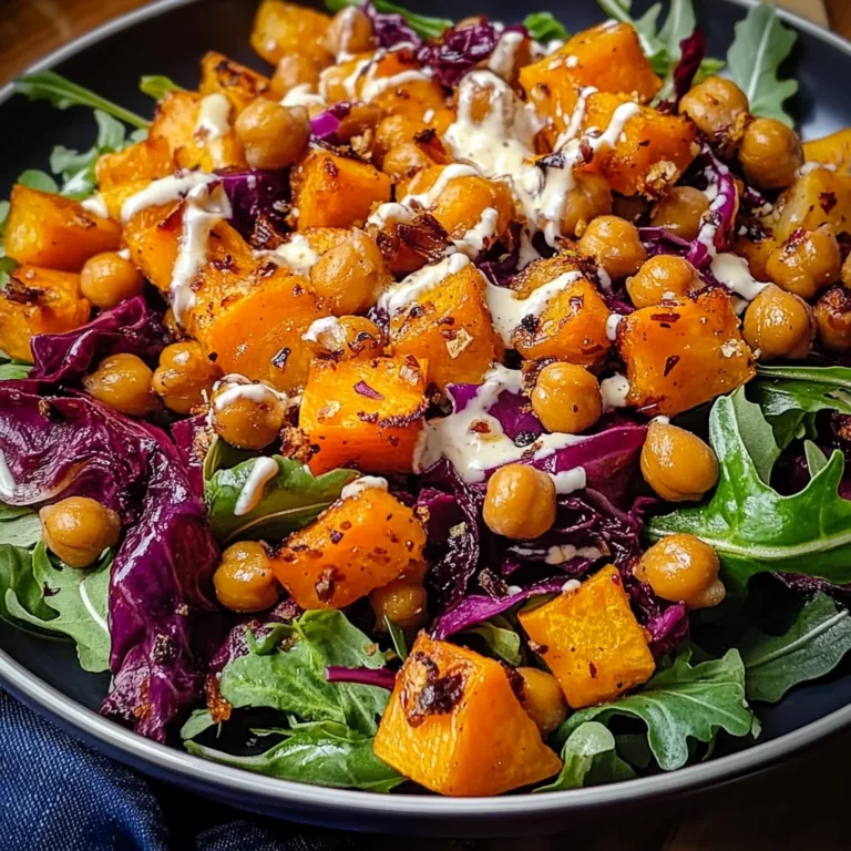 Winter Salad with Butternut Squash, Radicchio & Crispy Chickpeas