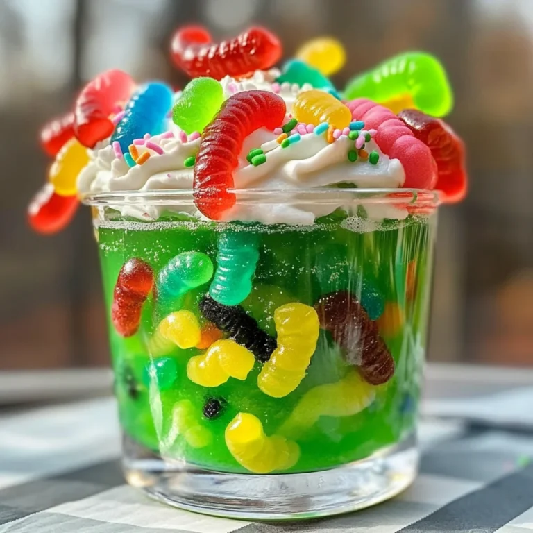 Gummy Worm Jello Cups Recipe