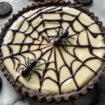 Halloween Chocolate Spiderweb Tart
