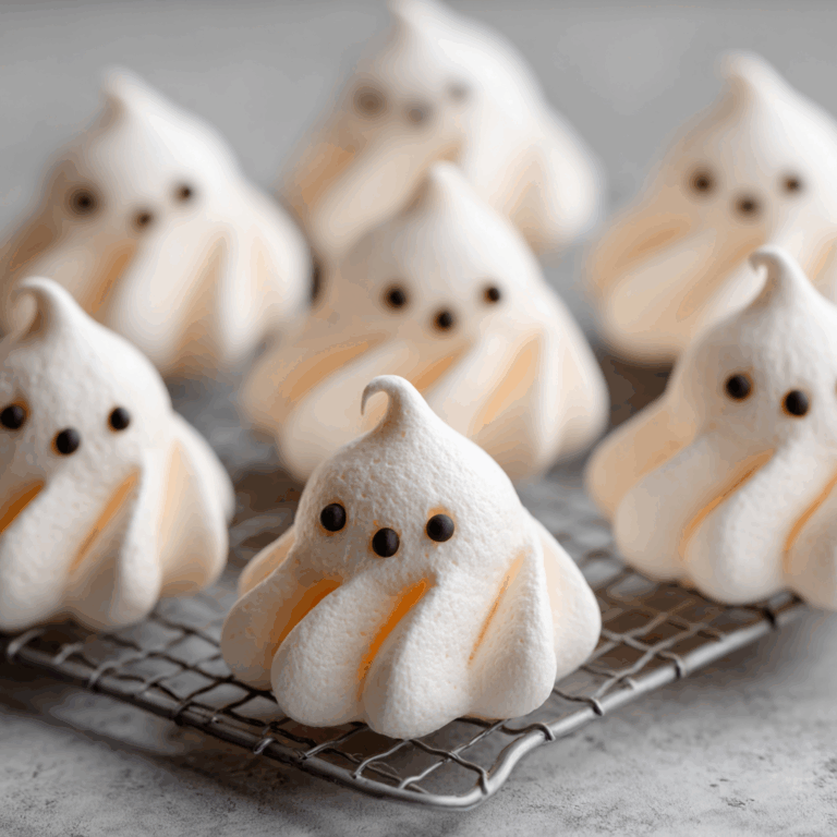 Ghost-Shaped Meringue Cookies