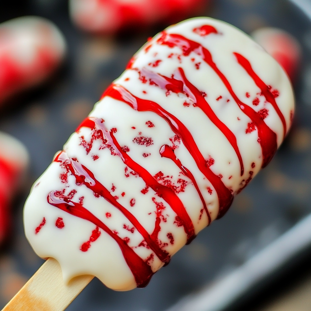 Blood Splatter Cakesicles