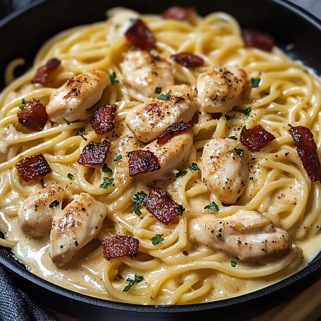 Creamy One-Pan Chicken Carbonara
