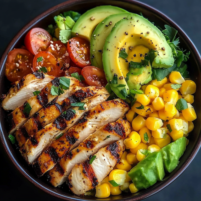 Grilled Chicken Power Bowl with Avocado & Corn
