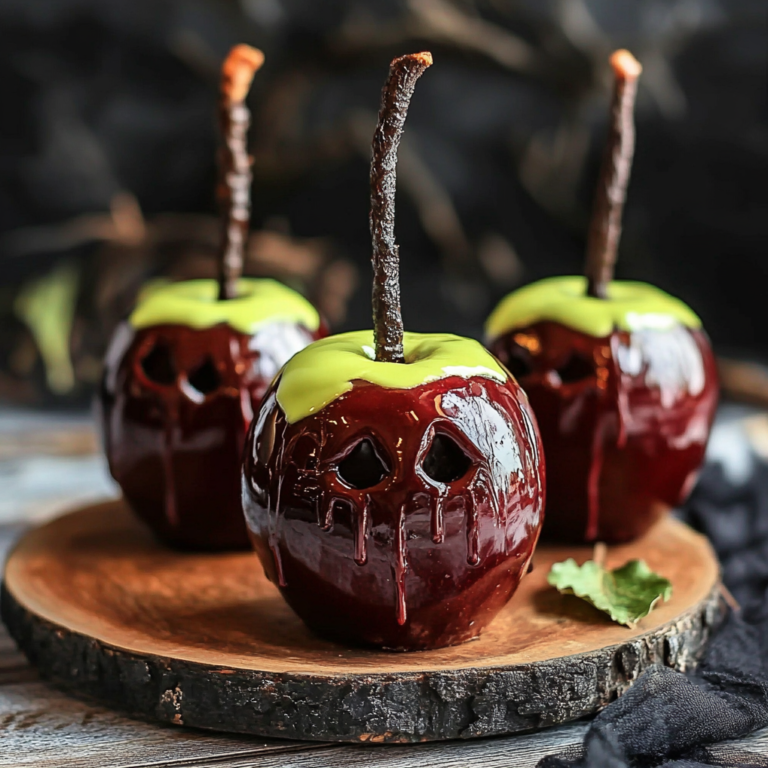 Poison Toffee Apples for Halloween